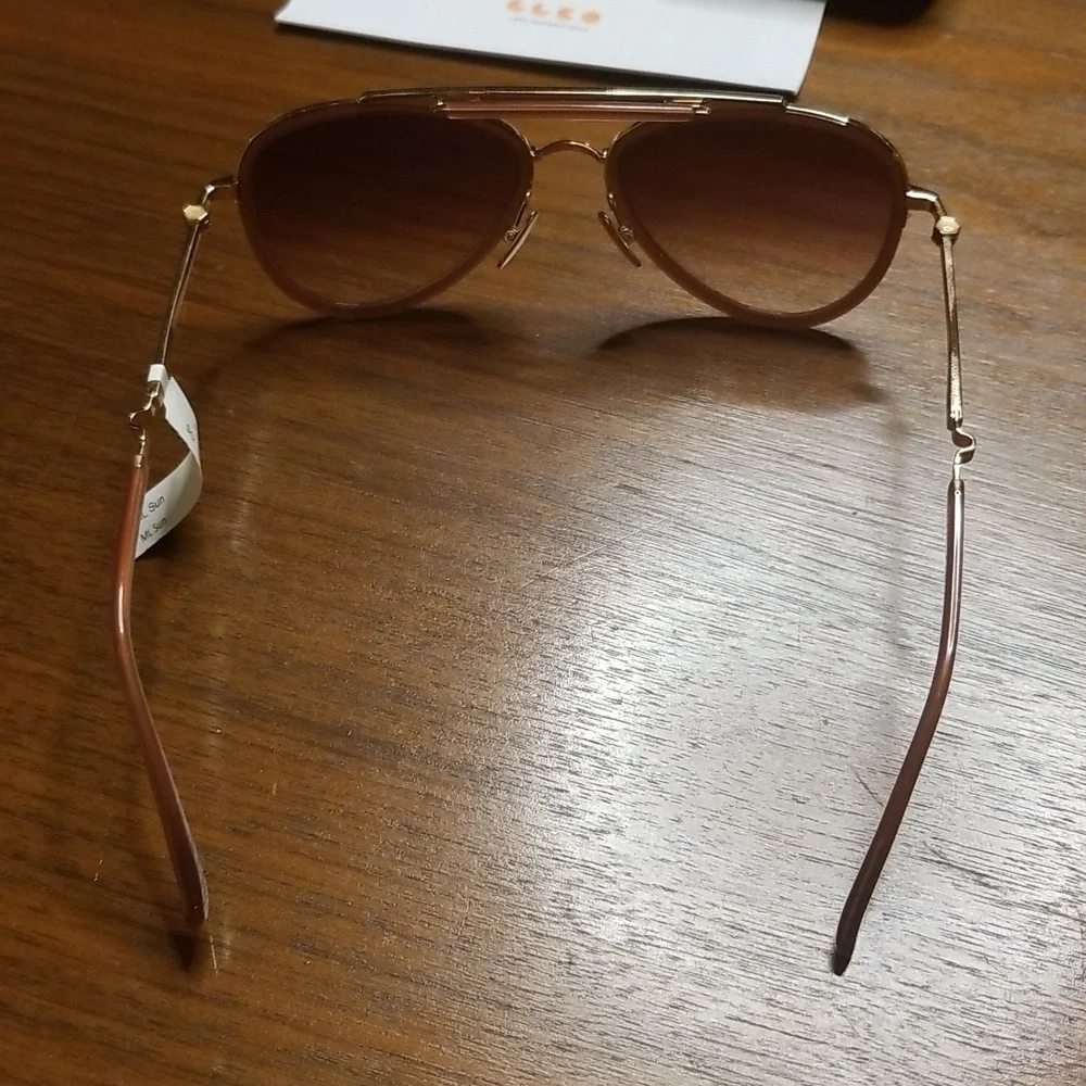 MR LEIGHT by GARRETT LEIGHT Doheny SL Sunglasses ~ Aviator Rosewood NWT